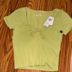 Hollister Light Green Crop Top